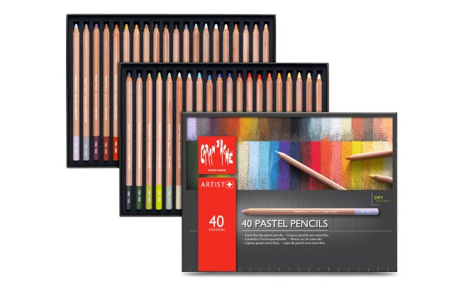 Pastel Potloden doos met 40 kleuren set Caran D'Ache