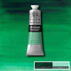 37ML Phtalo Groen geelneigend, no 521 S1, W&N Artisan Watervermengbare Olieverf (Levertijd mogelijk 3-5 dagen)