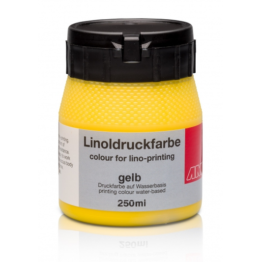 Ami Linodruk inkt Geel 250ml op waterbasis