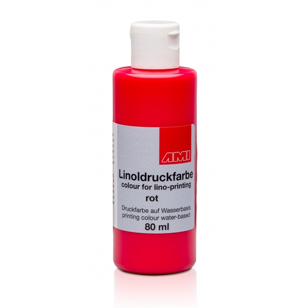 Ami Linodruk inkt Rood 80ml op waterbasi