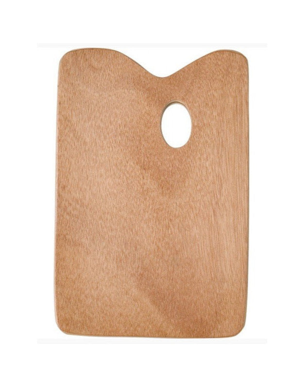 Houten palet voor olieverf 35x45 cm vierkant Mabef