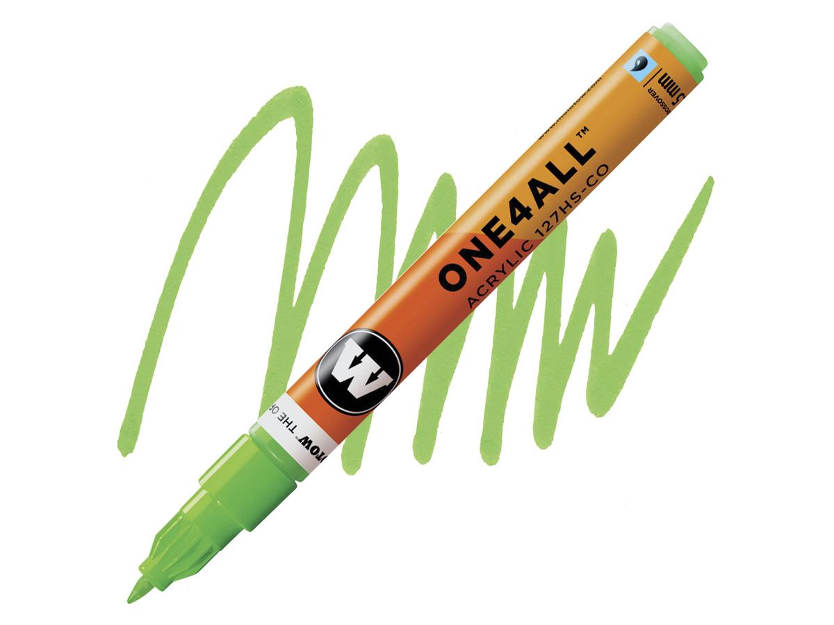 127HS 1.5mm NEON GREEN FLUORESCENT Molotow One4All Acryl Marker