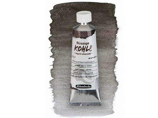 Liquid Charcoal - Peach Stone Black 15ml Vloeibare Houtskool Schmincke