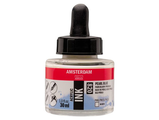 Pearl blue 820 Amsterdam Acryl Inkt 30 ml.