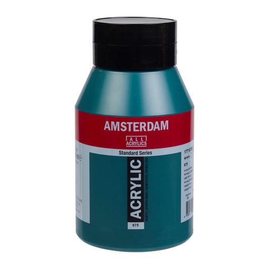 675 Phtalogroen 1 liter Acryl 1000ml  pot Amsterdam