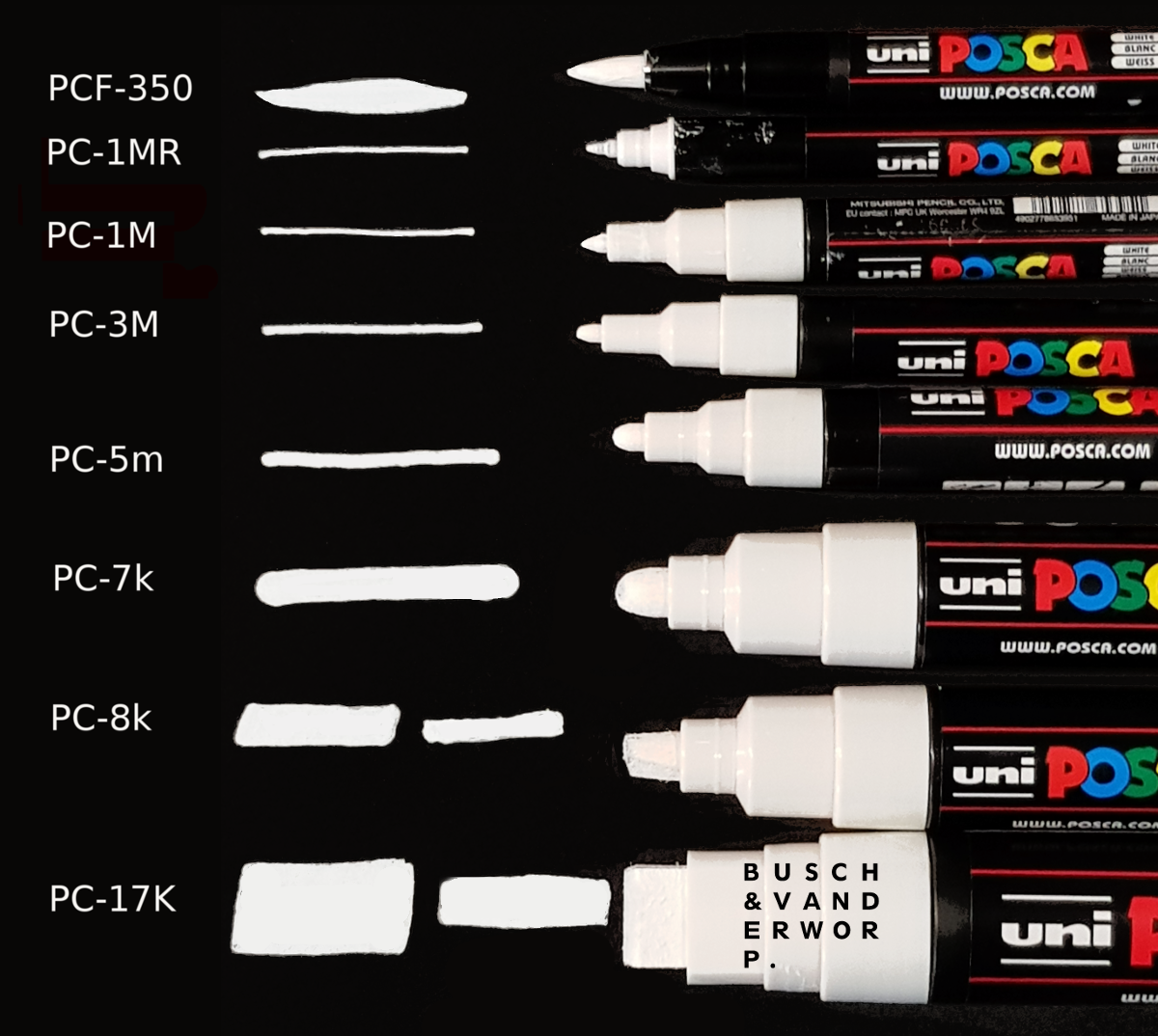 Posca Etui met 24 markers Set verf stiften