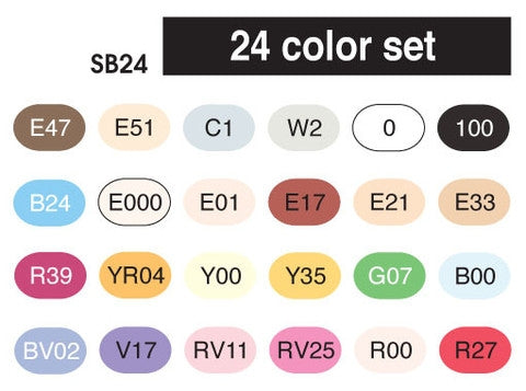 COPIC sketch 24 stuks Basis Set