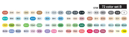 COPIC sketch 72 stuks Set B