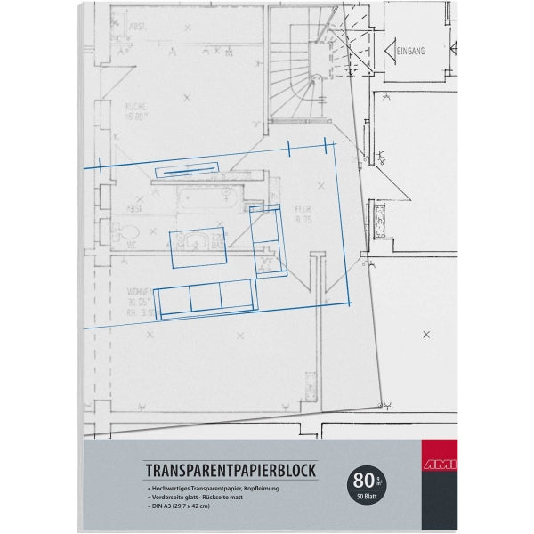 Transparant calque papier A3