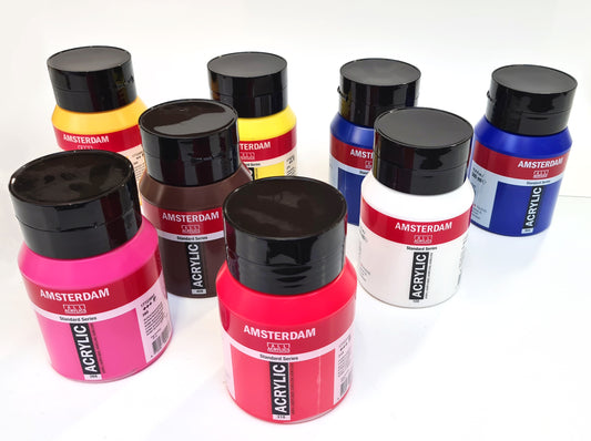 Mengset Set 8 x 500 ml Amsterdam Acrylverf