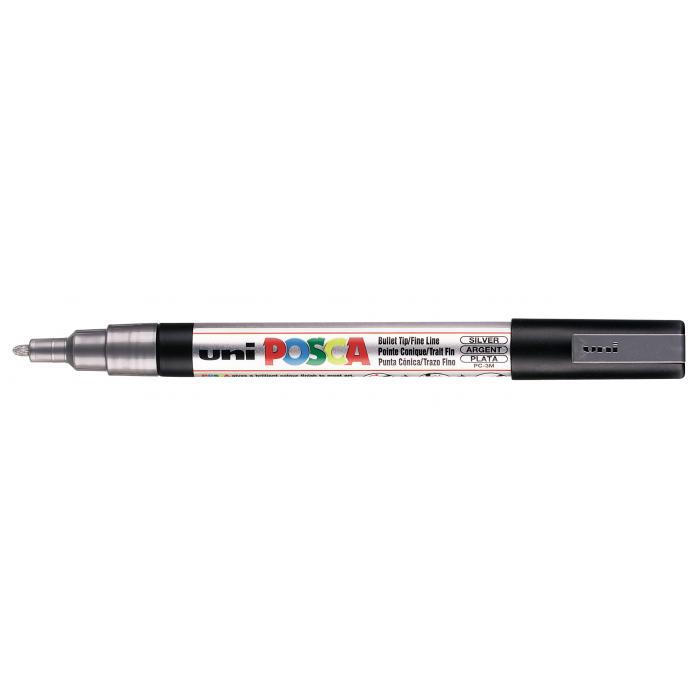 Posca verf stift PC3M Zilver