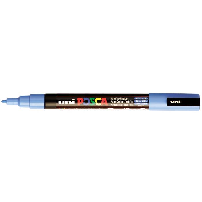 Posca verf stift PC3M Hemel Blauw