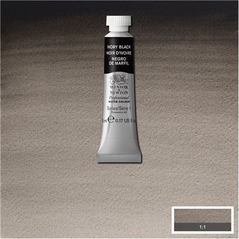 Ivory Black 5ml  331 S1 Artist's Aquarel Winsor & Newton