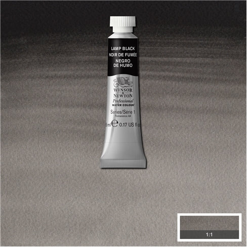 Lamp Black 5ml  337 S1 Artist's Aquarel Winsor & Newton